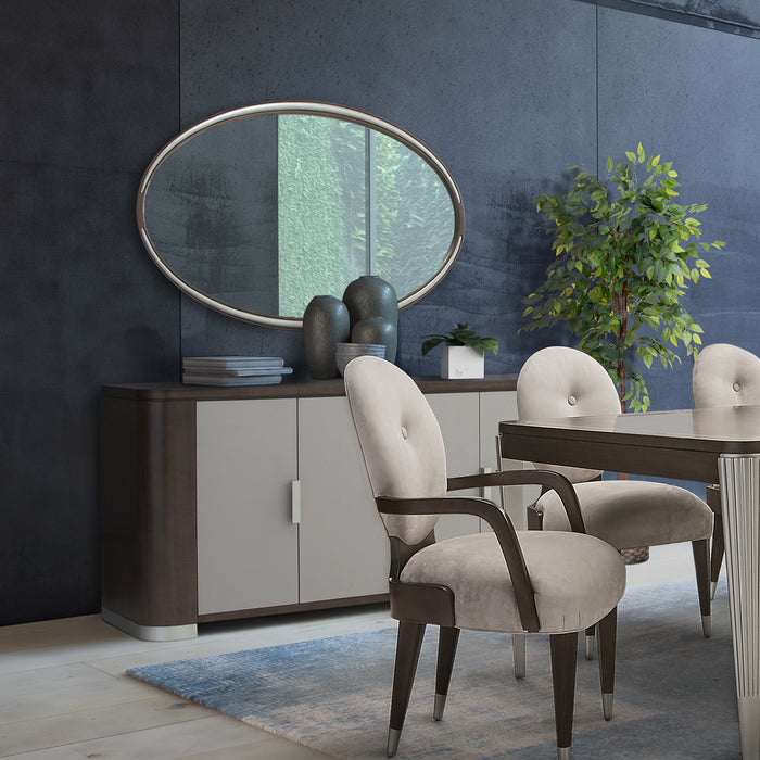AICO Furniture - Roxbury Park Sideboard with Mirror in Slate - N9006007SA-260-220 - GreatFurnitureDeal