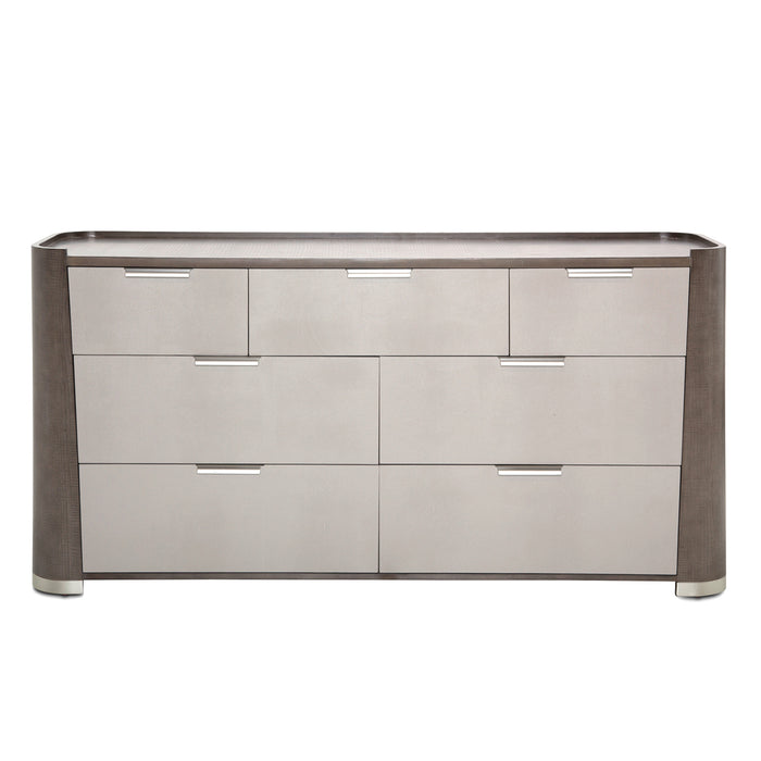 AICO Furniture - Roxbury Park Dresser with Mirror in Slate - N9006050SA-260-220 - GreatFurnitureDeal
