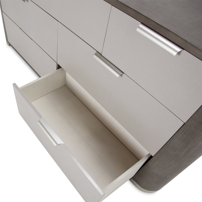 AICO Furniture - Roxbury Park Dresser with Mirror in Slate - N9006050SA-260-220 - GreatFurnitureDeal