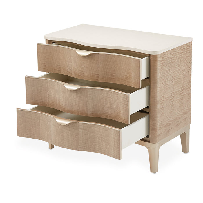 AICO Furniture - Malibu Crest Nightstand in Blush - N9007040-131