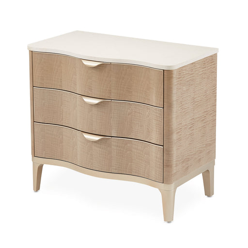 AICO Furniture - Malibu Crest Nightstand in Blush - N9007040-131 - GreatFurnitureDeal