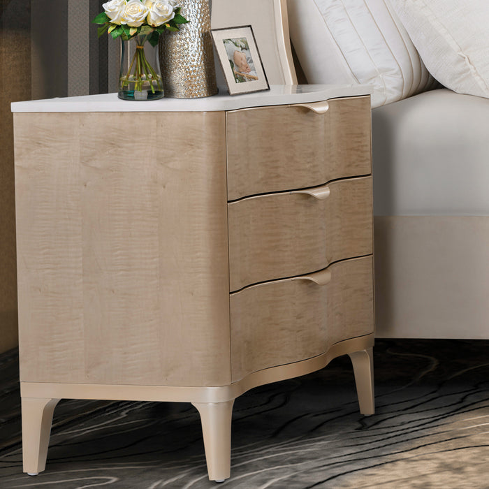 AICO Furniture - Malibu Crest Nightstand in Blush - N9007040-131