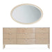 AICO Furniture - Malibu Crest Dresser with Mirror in Blush - N9007050SA-260-131 - GreatFurnitureDeal