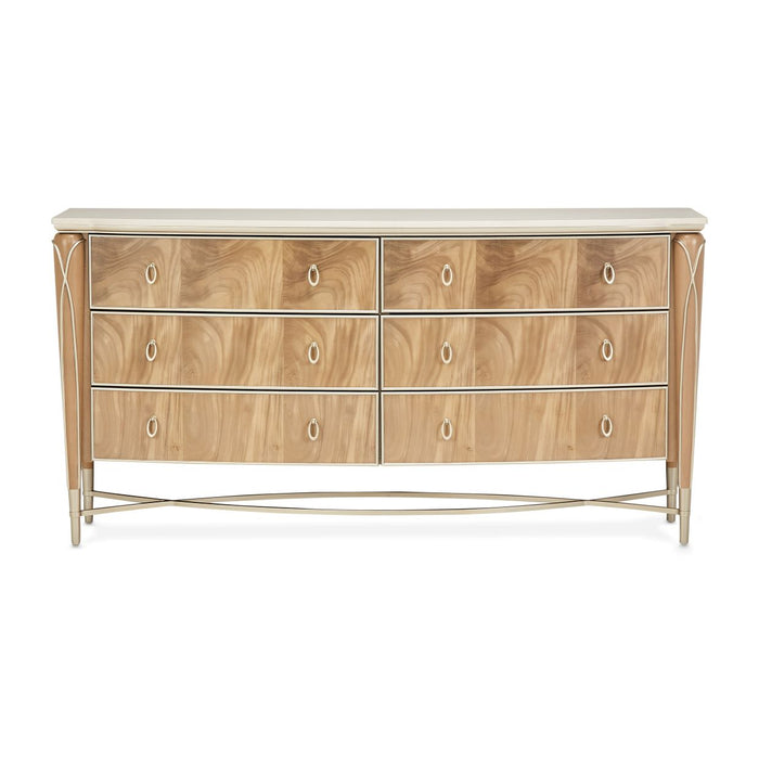 AICO Furniture - Villa Cherie Dresser in Caramel - N9008050SA-134 - GreatFurnitureDeal