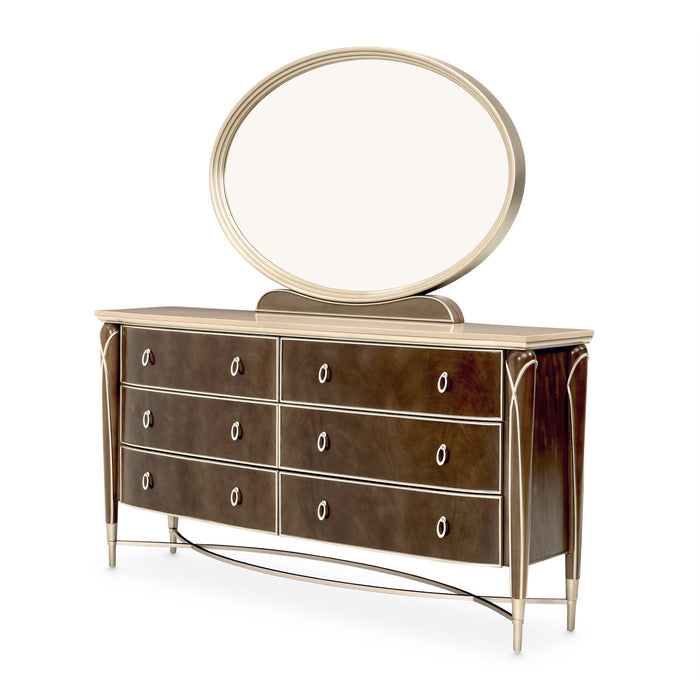 AICO Furniture - Villa Cherie Dresser in Hazelnut - N9008050SA-410 - GreatFurnitureDeal