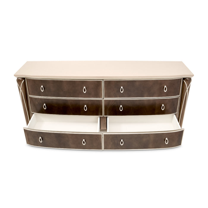 AICO Furniture - Villa Cherie Dresser in Hazelnut - N9008050SA-410 - GreatFurnitureDeal