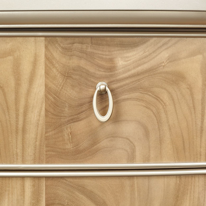 AICO Furniture - Villa Cherie Dresser with Mirror in Caramel - N9008050SA-60-134 - GreatFurnitureDeal