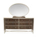 AICO Furniture - Villa Cherie Dresser with Mirror in Hazelnut - N9008050SA-60-410 - GreatFurnitureDeal