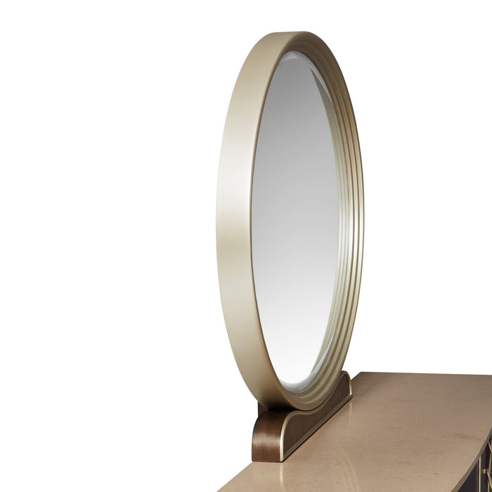 AICO Furniture - Villa Cherie Dresser with Mirror in Hazelnut - N9008050SA-60-410 - GreatFurnitureDeal