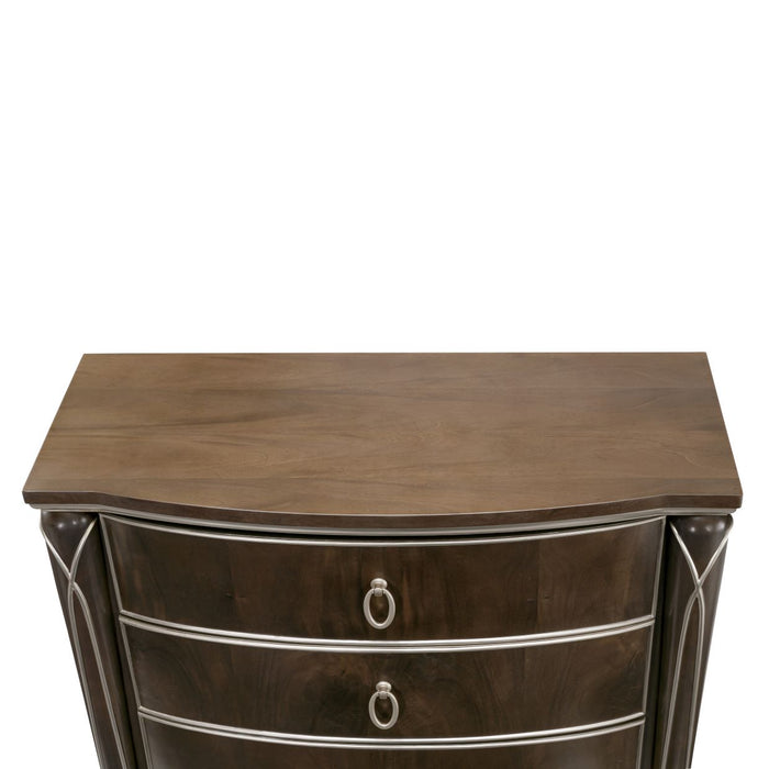 AICO Furniture - Villa Cherie Highboy Chest in Hazelnut - N9008070SA-410