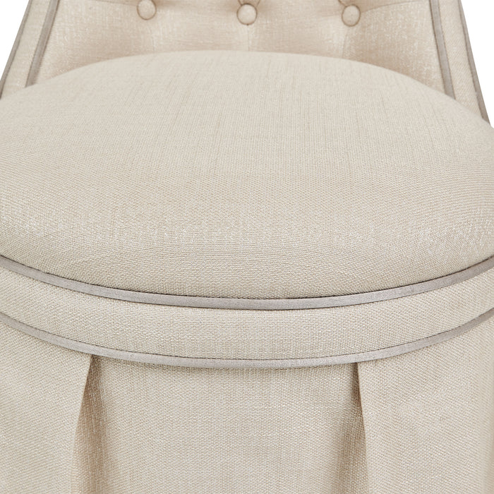 AICO Furniture - Villa Cherie Tufted Vanity Chair in Hazelnut - N9008804R-000