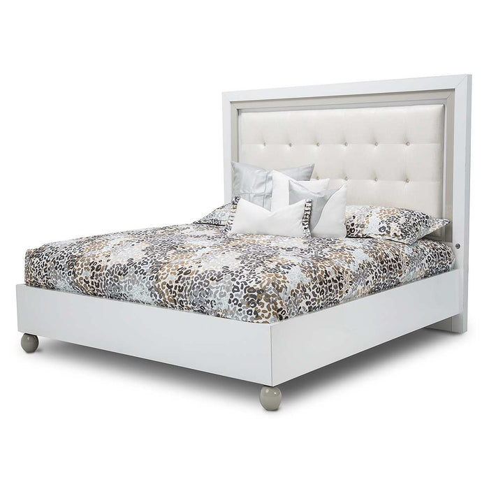 AICO Furniture - Sky Tower Eastern King Bed in Cloud White - N9025600EK-108