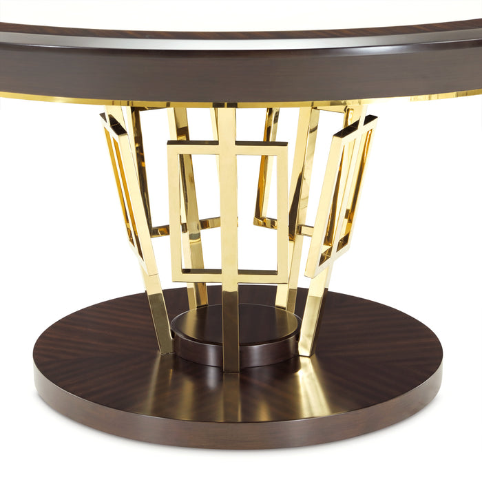 AICO Furniture - Belmont Place 60'' Round Dining Table in Espresso - N9085001-409 - GreatFurnitureDeal