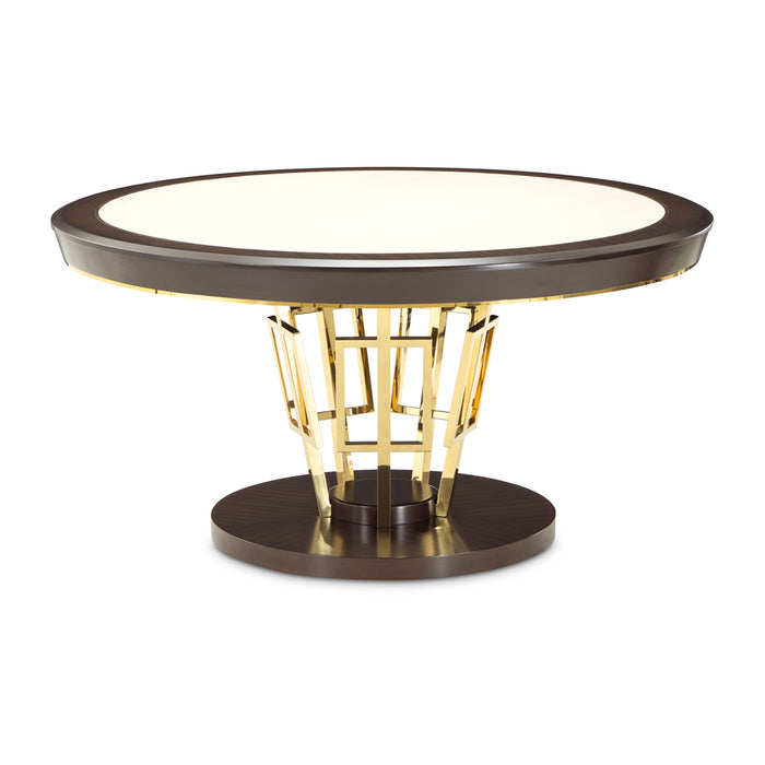 AICO Furniture - Belmont Place 60'' Round Dining Table in Espresso - N9085001-409 - GreatFurnitureDeal