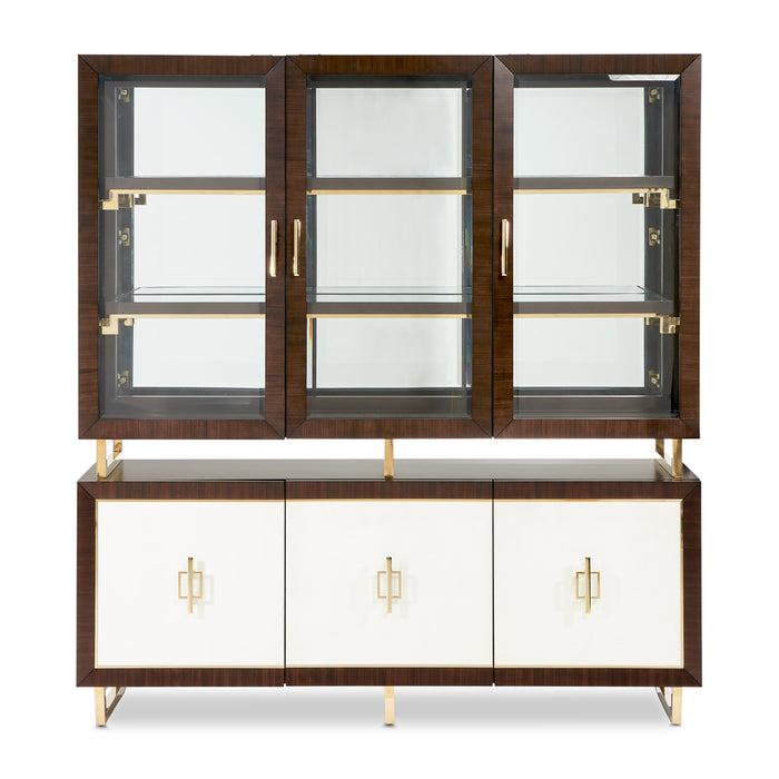 AICO Furniture - Belmont Place China Cabinet in Espresso - N9085005-06-409 - GreatFurnitureDeal
