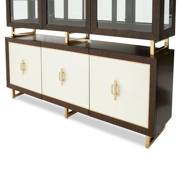 AICO Furniture - Belmont Place China Cabinet in Espresso - N9085005-06-409 - GreatFurnitureDeal