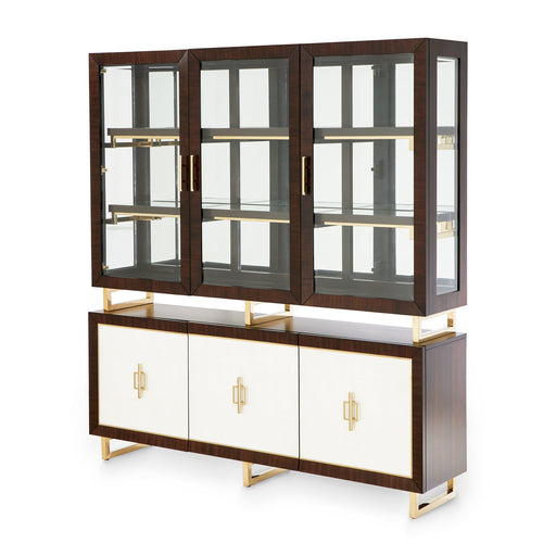 AICO Furniture - Belmont Place China Cabinet in Espresso - N9085005-06-409 - GreatFurnitureDeal