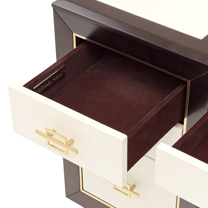 AICO Furniture - Belmont Place Vanity Desk in Espresso - N9085058SA-409 - GreatFurnitureDeal