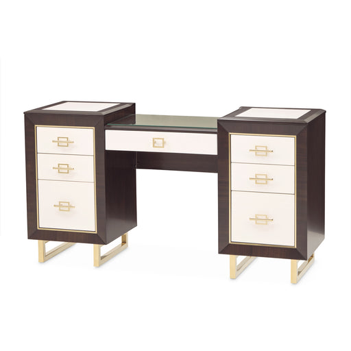 AICO Furniture - Belmont Place Vanity Desk in Espresso - N9085058SA-409 - GreatFurnitureDeal