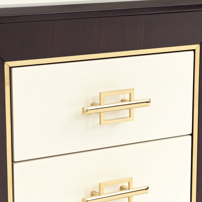 AICO Furniture - Belmont Place Vanity Desk in Espresso - N9085058SA-409 - GreatFurnitureDeal