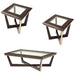 AICO Furniture - Belmont Place 3 Piece Occasional Table Set in Espresso - N9085201-202-409 - GreatFurnitureDeal
