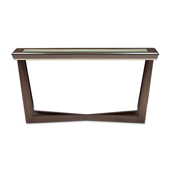 AICO Furniture - Belmont Place Console Table in Espresso - N9085223-409 - GreatFurnitureDeal