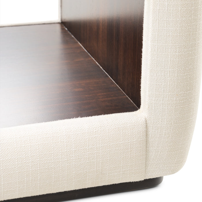 AICO Furniture - Belmont Place Vanity Bench in Cream/Espresso - N9085804-409 - GreatFurnitureDeal