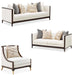 AICO Furniture - Belmont Place 3 Piece Living Room Set in Espresso - N9085815-834-CREAM-409 - GreatFurnitureDeal