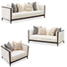 AICO Furniture - Belmont Place 3 Piece Living Room Set in Espresso - N9085815-CREAM-409-3SET - GreatFurnitureDeal
