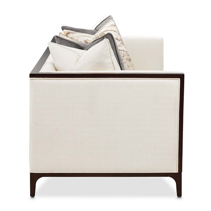 AICO Furniture - Belmont Place Sofa in Espresso - N9085815-CREAM-409 - GreatFurnitureDeal