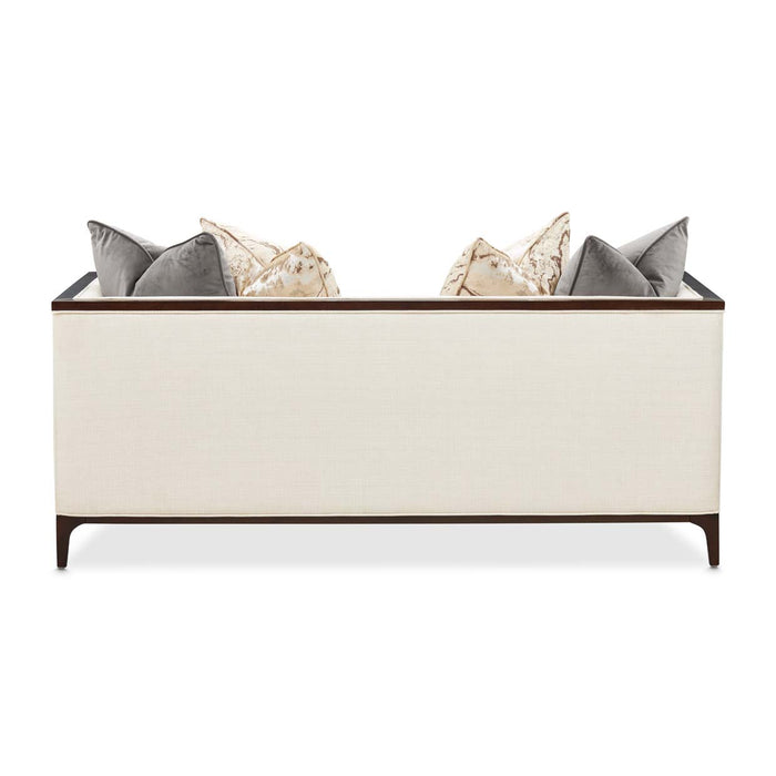 AICO Furniture - Belmont Place Loveseat in Espresso - N9085825-CREAM-409 - GreatFurnitureDeal