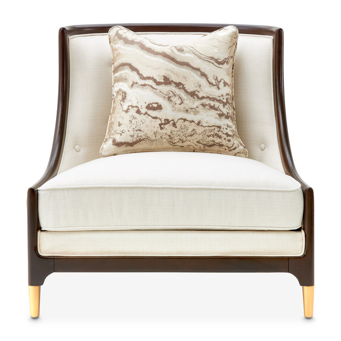 AICO Furniture - Belmont Place Accent Chair in Espresso - N9085834-CREAM-409 - GreatFurnitureDeal