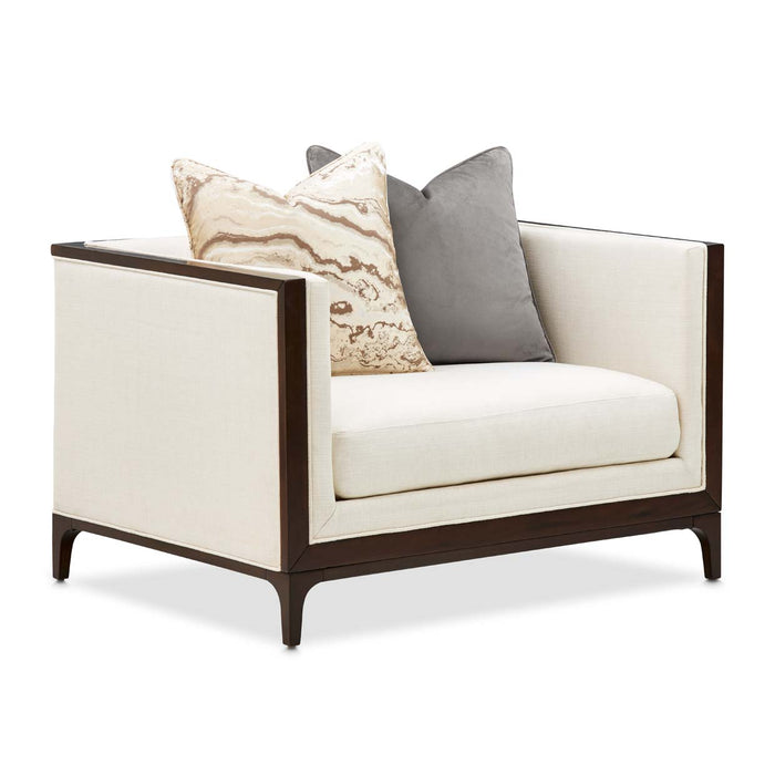 AICO Furniture - Belmont Place Matching Chair in Espresso - N9085835-CREAM-409 - GreatFurnitureDeal