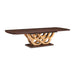 AICO Furniture - Camellia Field 12 Piece Rectangular Pedestal Dining Table Set in Warm Pecan - N9090002-400-12SET - GreatFurnitureDeal