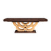 AICO Furniture - Camellia Field 5 Piece Rectangular Pedestal Dining Table Set in Warm Pecan - N9090002-400-5SET - GreatFurnitureDeal