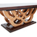 AICO Furniture - Camellia Field 11 Piece Rectangular Pedestal Dining Table Set in Warm Pecan - N9090002-400-11SET - GreatFurnitureDeal