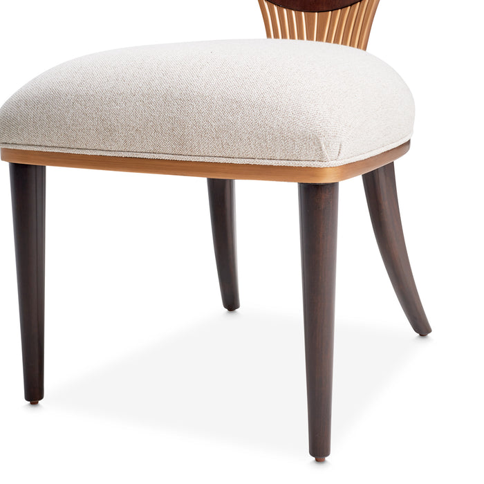 AICO Furniture - Camellia Field 5 Piece Rectangular Pedestal Dining Table Set in Warm Pecan - N9090002-400-5SET