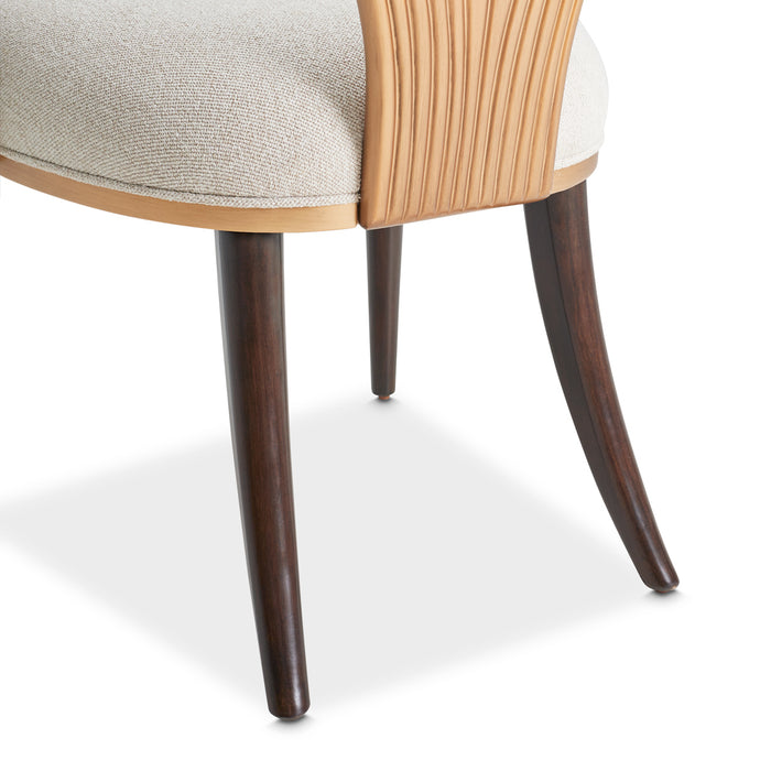AICO Furniture - Camellia Field 5 Piece Rectangular Pedestal Dining Table Set in Warm Pecan - N9090002-400-5SET