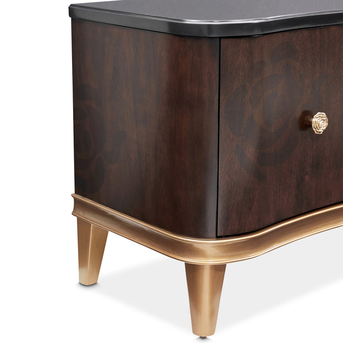 AICO Furniture - Camellia Field"Media Cabinet"Warm Pecan - N9090081-400 - GreatFurnitureDeal