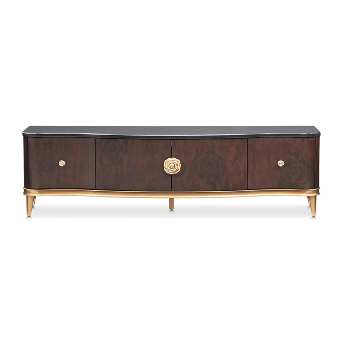 AICO Furniture - Camellia Field"Media Cabinet"Warm Pecan - N9090081-400 - GreatFurnitureDeal