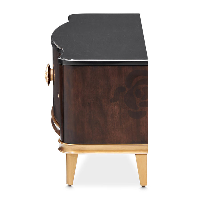 AICO Furniture - Camellia Field"Media Cabinet"Warm Pecan - N9090081-400 - GreatFurnitureDeal