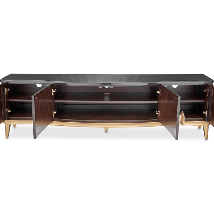 AICO Furniture - Camellia Field"Media Cabinet"Warm Pecan - N9090081-400 - GreatFurnitureDeal