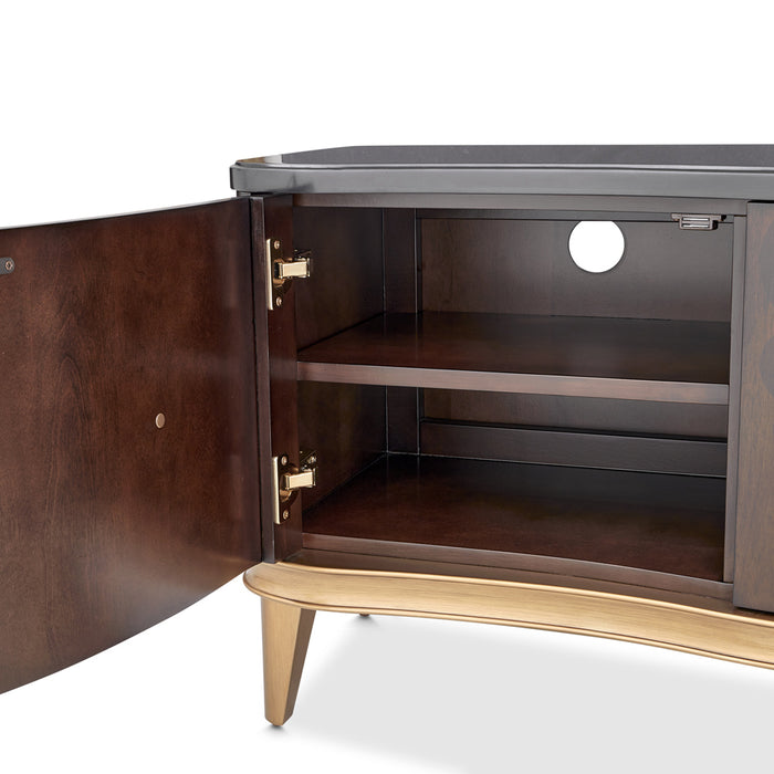 AICO Furniture - Camellia Field"Media Cabinet"Warm Pecan - N9090081-400 - GreatFurnitureDeal
