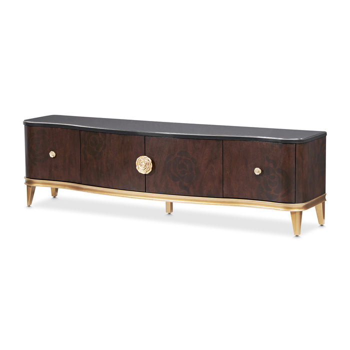 AICO Furniture - Camellia Field"Media Cabinet"Warm Pecan - N9090081-400 - GreatFurnitureDeal