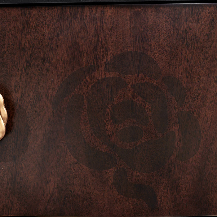 AICO Furniture - Camellia Field"Media Cabinet"Warm Pecan - N9090081-400 - GreatFurnitureDeal
