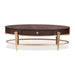 AICO Furniture - Camellia Field - Oval Cocktail Table - Warm Pecan - N9090201-400 - GreatFurnitureDeal