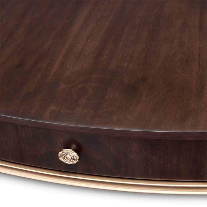 AICO Furniture - Camellia Field - Oval Cocktail Table - Warm Pecan - N9090201-400 - GreatFurnitureDeal