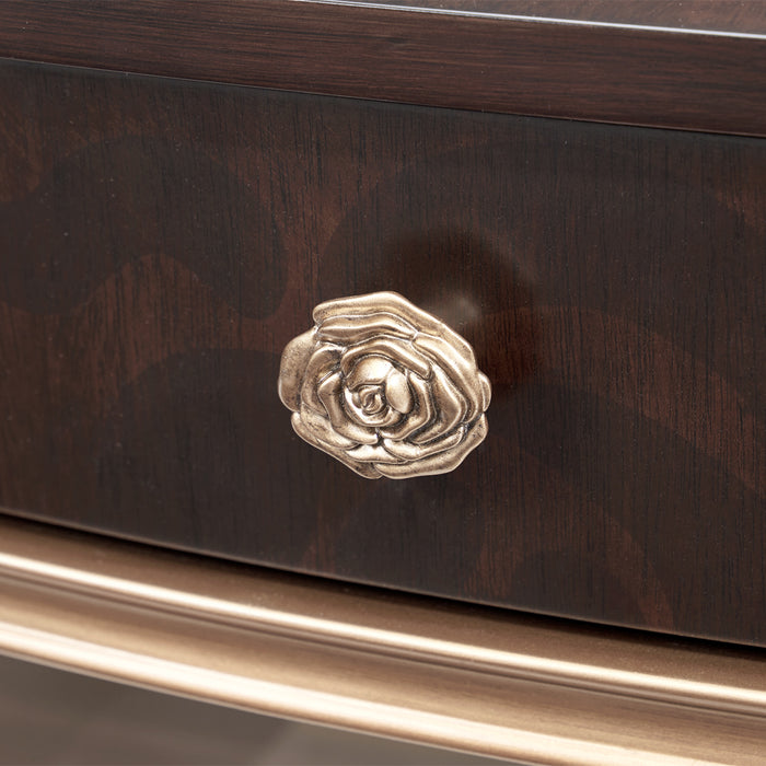 AICO Furniture - Camellia Field - Oval Cocktail Table - Warm Pecan - N9090201-400 - GreatFurnitureDeal