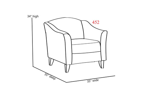 Southern Home Furnishings - Mercedes Accent Chair in Multi - 452 Mercedes Shore - GreatFurnitureDeal