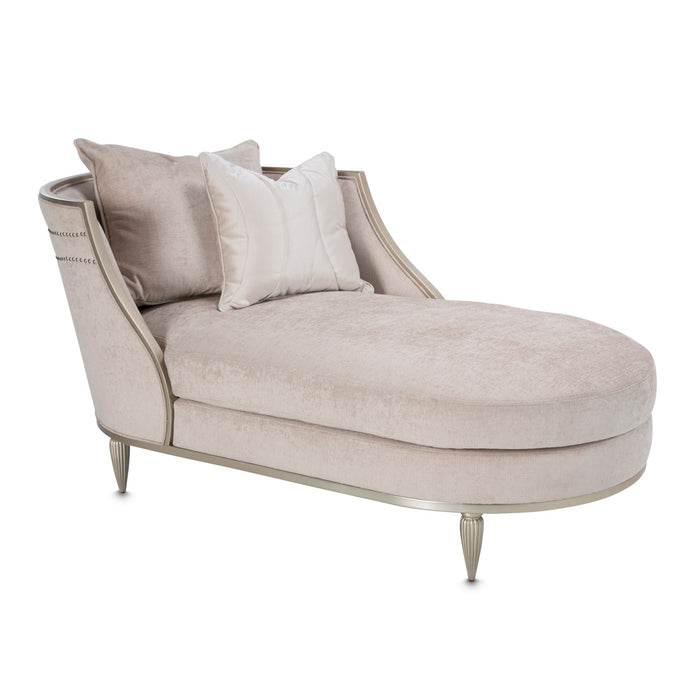 AICO Furniture - London Place RAF Chaise in Light Champagne - NC9004842-PARCH-124